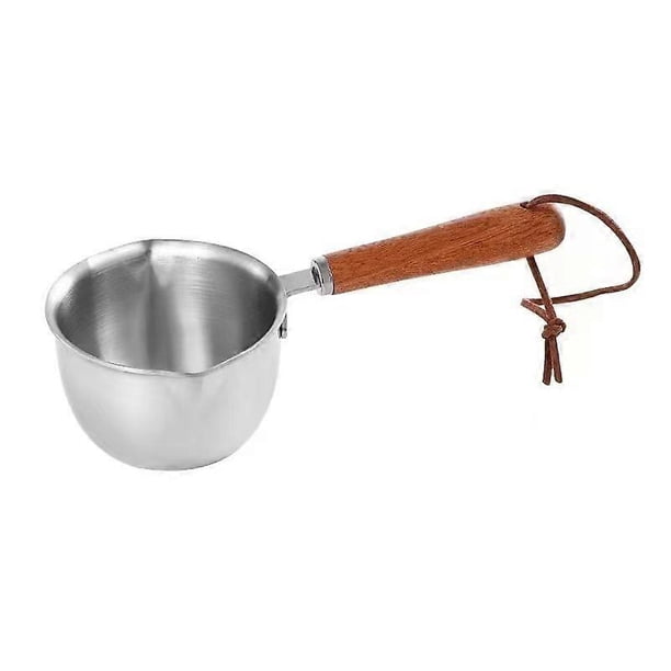 New stainless steel oil pouring pan, kitchen hot oil special small pan for pouring oil, oil pan, household oil burning mini milk pan
