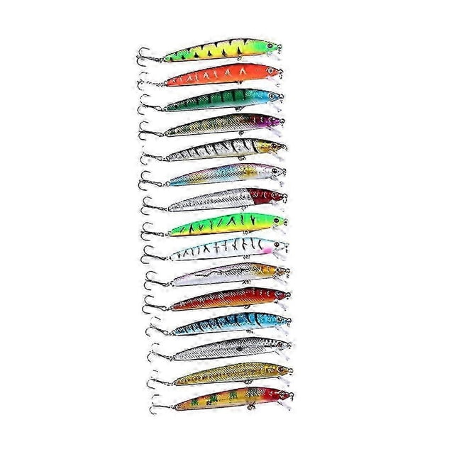 15 PCS Lifelike Fishing Lures Rooster Tail Lure Bionic Fishing Accessories Life-Like Bait Top Water Baits