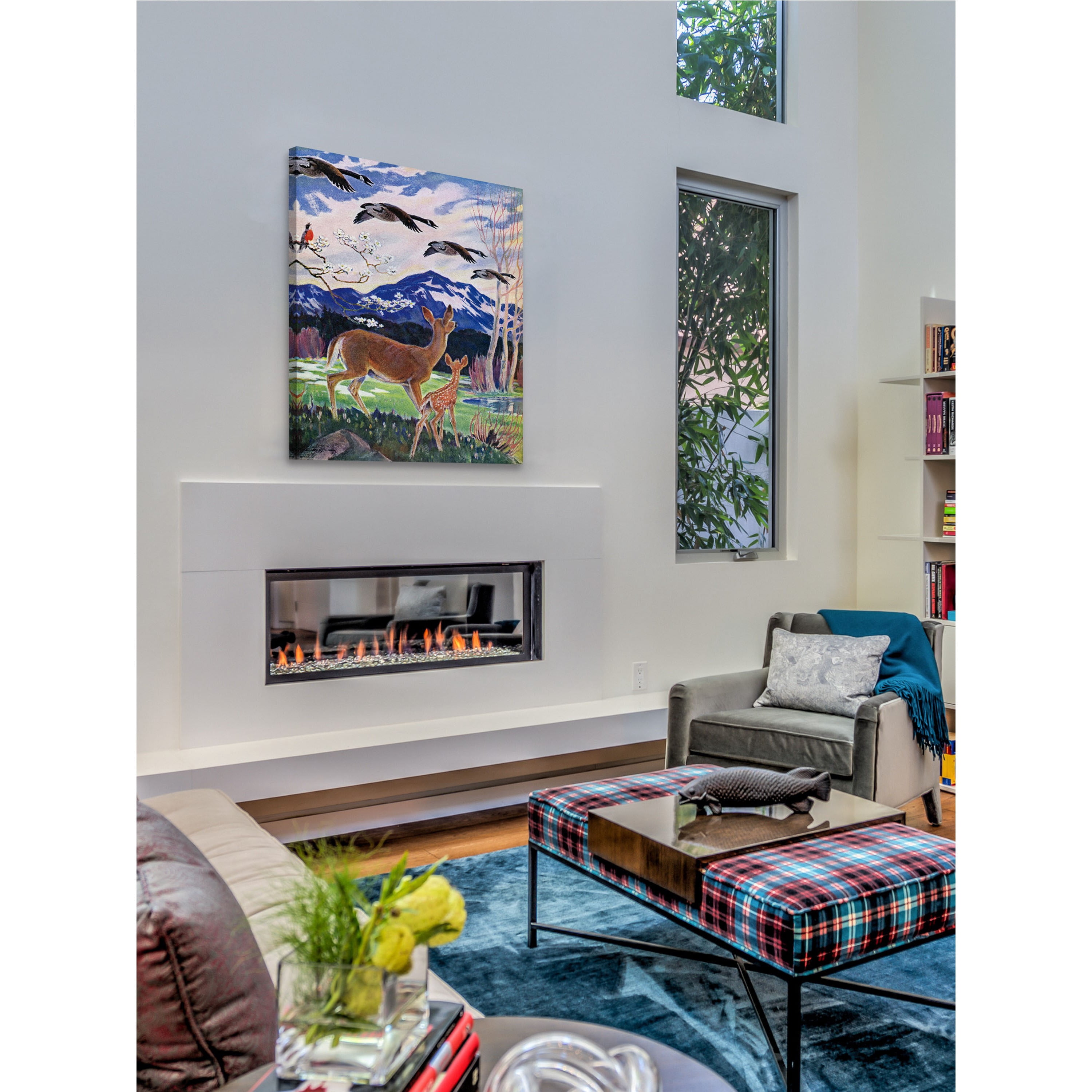 "Spring Meadow" Painting Print on Wrapped Canvas