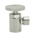 thumbnail image 2 of Westbrass 20" Flat Head Toilet Supply Line Kit with Round Handle Angle Valve, Polished Nickel, 2 of 9