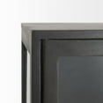 thumbnail image 6 of Mercana Arelius Dark Brown Wood W/ Black Metal Base Display Cabinet, 6 of 7