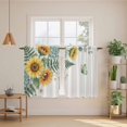 thumbnail image 2 of Spring Sunflower Kitchen Curtain for Berdoom Living Room Cafe 45 Inch Length, Garden Botanical Leaves Butterflies Tiers Curtains Light Filtering Drapes Rod Pocket Window Treatment 2 Panels 52"Wx45"L, 2 of 8