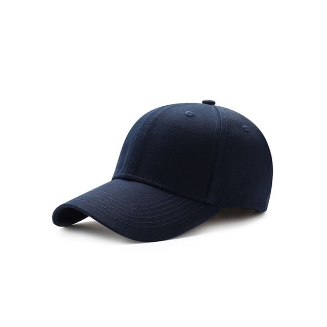Men Women Plain Curved Sun Visor Baseball Cap Solid Color Adjustable Hat