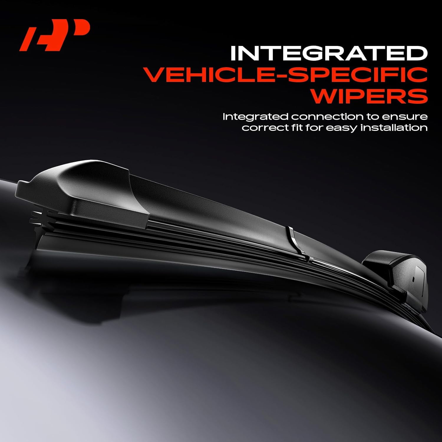 A-Premium Pack of 2 Windshield Wiper Blades with Wear Indicator & Towel - Compatible with Chevrolet Equinox 2018-2024 & GMC Terrain 2018-2024 - 24" and 18", Hook Connector, Left and Right