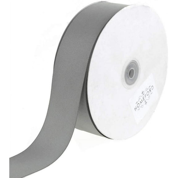 Solid Grosgrain Ribbon, 7/8-Inch, 50 Yards, Silver