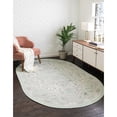 thumbnail image 2 of Unique Loom Whitney Medallion Border Rug 8' x 10' Oval Mint/Ivory, 2 of 2