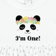 thumbnail image 4 of Inktastic First Birthday Panda 1 Year Old Girl Girls Baby Dress, 4 of 5