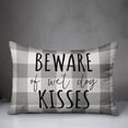 thumbnail image 2 of Creative Products Beware of Wet Dog Kisses 14x20 Poly Twill Pillow, 2 of 2