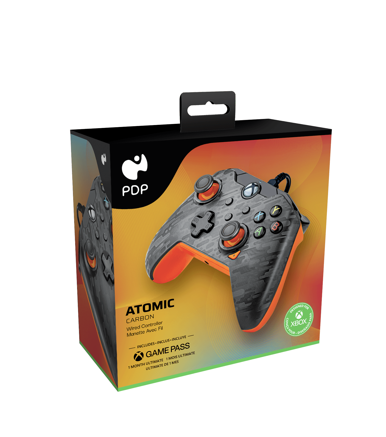 PDP Neon Wired Controller for Xbox & Windows 10/11, Camo Orange