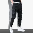 thumbnail image 3 of Pantalones para hombre, forro polar, color negro, pantalones cargo de invierno para hombre, ajustados, elásticos, informales, estilo Harajuku, de nailon, holgados, de alta calidad, 3 of 5