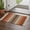 Orange, variant on Sage Green Bathroom Rug 2'x3', Farmhouse Wood Grain Vintage Brown Striped Low Profile Front Entryway Rug with Tassels, Woven Cotton Washable Kitchen Mat Carpet for Foyer Bedroom Back Door Decor