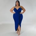 thumbnail image 5 of AURA Women Plus Size V Neck Sleeveless Midi Dress Adjustable Strap Stretch Casual Dress Summer, 5 of 7