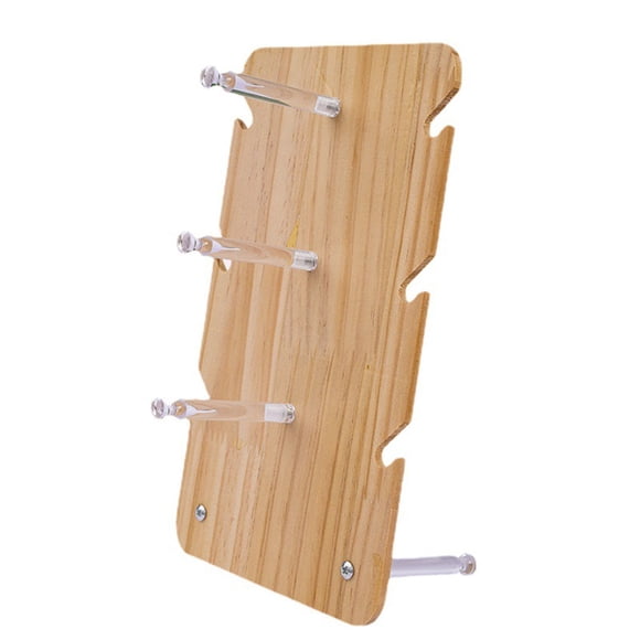 Inteprter Estante de madera para gafas de sol de 3 capas, almacenamiento de gafas, soporte organizador de gafas, estante para gafas para tocador Almacenamiento y organización del hogar