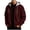 Wine, variant on UVEASISHA Mens Zip Up Hoodies Lightweight Casual Corduroy Hooded Jacket Arm Pocket Long Sleeve Drawstring Full Zip Athletic Jackets Daily Streetwear Army Green L