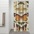 thumbnail image 2 of Beige Butterfly Moth Pattern Shower Curtain 36"x72" ,Bathroom Decorative Shower Curtains Set with 12 Hooks,Modern Waterproof Washable Shower Curtain, 2 of 6