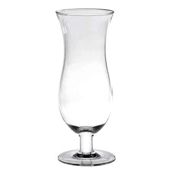 TrueCraftware- 24 oz Polycarbonate Hurricane Glass Clear Color Comes in each- Beverage Stemmed Plastic Glass Cup Party Beverage Glass Barware Perfect for Juices Smoothies Pina Colada Cocktails