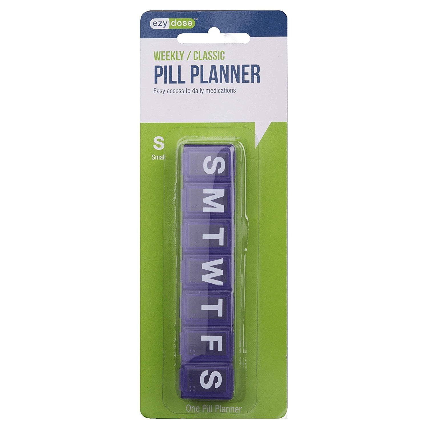 Apothecary Products 7Day Classic Pill Reminder, Small, 4.5 x 1.0 x 0.