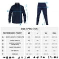 thumbnail image 4 of Mens Athletic 2 Piece Tracksuit Sets Casual Jogging Suits Full Zip Sports Set Stand-up collar Sweatsuit fo Men NavyM, 4 of 5