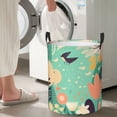 thumbnail image 7 of DouZhe Waterproof Collapsible Large Laundry Baskets, Spring Flowers Bird Easter Prints Circular Hamper with Handles, 7 of 7