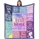thumbnail image 1 of LHSHID Niece Gifts from Auntie Gifts for Niece Blanket Birthday Gift for Niece from Aunt Gift for Niece from Aunt Uncle Niece Graduation Gift Ideas Ultra Soft Flannel Throw Blanket 60"x80", 1 of 7