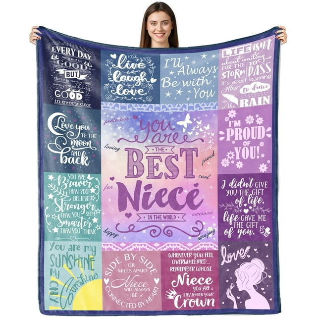 LHSHID Niece Gifts from Auntie Gifts for Niece Blanket Birthday Gift for Niece from Aunt Gift for Niece from Aunt Uncle Niece Graduation Gift Ideas Ultra Soft Flannel Throw Blanket 30"x40"