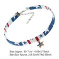 thumbnail image 3 of Jumpingount Gargantilla con bandera americana, collar con colgante de estrella, decoraciones, regalos del Día de San Valentín, collares para mujeres y Ropa, zapatos y accesorios Miscelánea Jumpingount AP010097-00, 3 of 5
