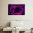 thumbnail image 2 of Elephant Stock Dewy Purple Rose Wall Art - Horizontal Canvas Wall Art - Living Room Wall Decor - Gothic Canvas - Purple And Black Decor - 36" x 24", 2 of 8