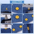 thumbnail image 4 of Paquete de 360 ​​botones de plástico con clips a presión para coser ropa, baberos, hacer chubasqueros, 4 of 5