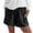 Black, variant on Cotton Linen Shorts for Women Summer Casual Elastic High Waist Wide Leg Loose Fit Lightweight Beach Shorts with Pockets