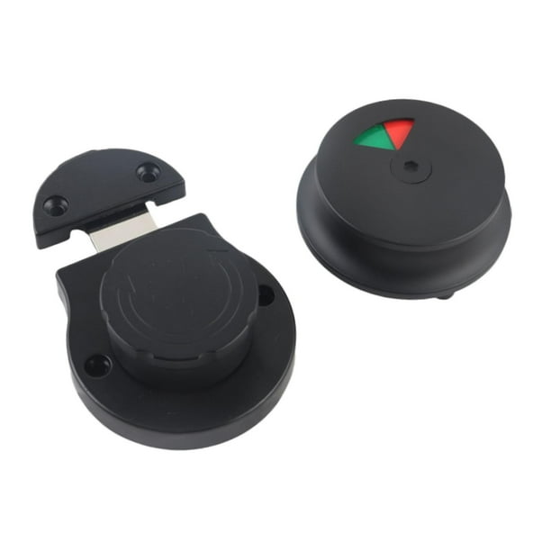 Pestillo de cerradura de puerta de baño con indicador, cerradura de inodoro, indicador de perno de puerta, hardware Negro