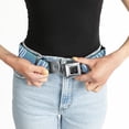 thumbnail image 6 of Buckle-Down Belt, Seatbelt Buckle Belt, Im Really A Mermaid Sparkle Turquoise Blues White, Youth 22 to 32 Inches, 6 of 9