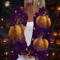 thumbnail image 2 of Halloween Cardigan for Women Cute Halloween Pumpkin Womens Sweaters Cardigan Button Knit Cropped Long Sleeve Fall Holiday Plus Size Tunic Sweater Orange 3XL, 2 of 6