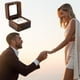 thumbnail image 1 of Caja para anillos, joyero, caja de madera para anillos, caja para anillos de compromiso con 1 ranura, caja para anillos de boda, elegante y retro, caja para anillos para propuesta de matrimonio., 1 of 7