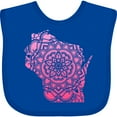 thumbnail image 3 of Inktastic Wisconsin Silhouette Mandala Boys or Girls Baby Bib, 3 of 4