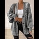 thumbnail image 4 of Suéter Cárdigan Informal de Gran Tamaño para Mujer, Otoño e Invierno, Larga, Cuello en V, Punto , Abrigo de Abrigo. Negro XL, 4 of 8