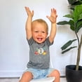 thumbnail image 6 of Olive Loves Apple 1st Birthday Rocket Astronaut Themed T-Shirts with Moon Balloon and Planets for Boys and Girls Granite Heather Shirt 18 Months, 6 of 6