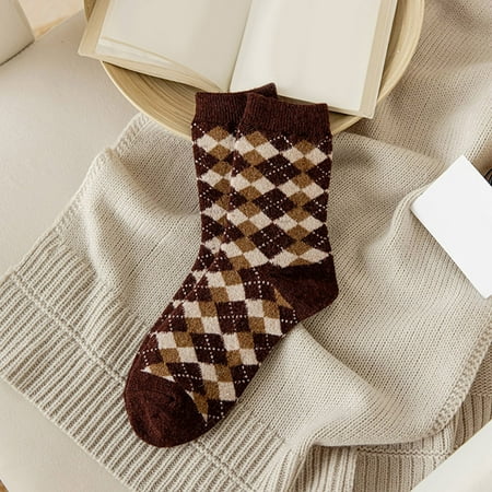 

Cathalem Womens Winter Socks Autumn And Winter Mid Tube Socks Thickened Warm Stockings Low Socks Girls Socks D One Size