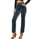 thumbnail image 4 of Pantalones de tobillo elegantes de terciopelo para mujer Inspire Chic con cintura alta y bolsillos, color gris, 4 of 5