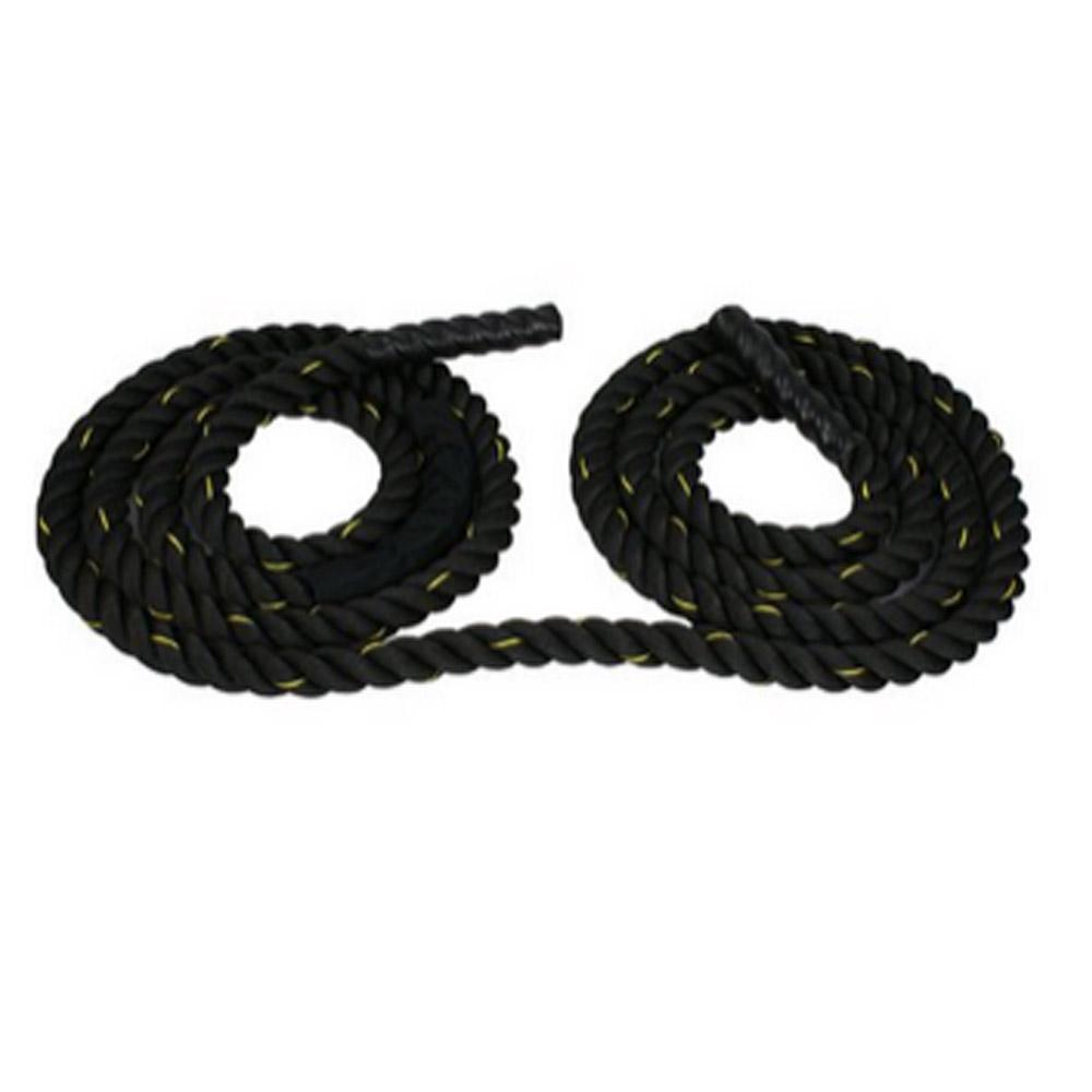 OTVIAP 2 x 40ft Professional Lightweight Fitness Rope Black & Golden Edge, Battle Rope, Exercise