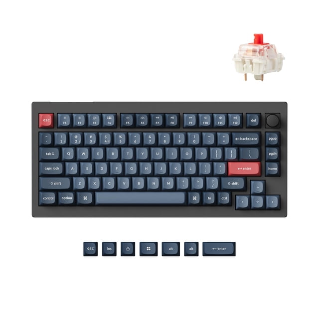 Teclado mecánico Keychron V1 Max 75% RGB Gateron Red
