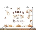 thumbnail image 2 of A Baby is Brewing Backdrop Coffee and Cookies Bear Baby Shower Background Brown and Beige Balloons Newborn Shower Birthday Party Decorations Banner Supplies Photo Booth Props, 2 of 3