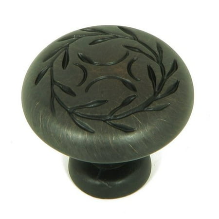 Fancy Double Leaf Knob - Stone Mill Hardware Leaf Mushroom Knob