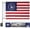 NAUTICAL KIT, variant on American USA Boat Flag With Pole Kit Cabin Waterproof Embroidered Marine & Golf Cart Flags - 12" x 18" - KIT