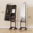 thumbnail image 3 of HOMCOM Armoire à Bijoux Autoportante Miroir avec Lumières DEL et Support, 3 of 10