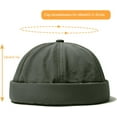 thumbnail image 5 of YooGuoGuo Men Quick Dry Docker Cap Breathable Brimless Cap Rolled Cuff Retro Sailor Beanie Hat, 5 of 5