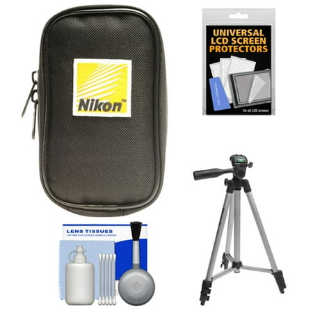 Nikon Coolpix Nylon Digital Camera Carrying Case with Tripod + Accessory Kit for A, AW110, AW120, P330, P340, S31, S32, S800c, S5300, S6800, S9500, S9700 Nikon Coolpix Nylon Digital Camera Carrying Case with Tripod + Accessory Kit for A, AW110, AW120, P330, P340, S31, S32, S800c, S5300, S6800, S9500, S9700