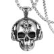 thumbnail image 1 of Collar DXIUORF con forma de calavera gótica, de acero inoxidable, unisex, 1 of 6