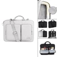 thumbnail image 6 of Laptop Bag Shoulder Case for 15.6 Inches, Business Briefcase, Expandable Capacity - , 400x300x30mm Grey, 6 of 8