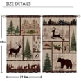 thumbnail image 2 of Rustic Cabin Kitchen Curtains Forest Woodland Farmhouse Brown Small Short Cafe Window Curtains Country Bear Deer Rod Pocket Bathroom Drapes Treatment Tier Curtains 2 Panels (27.5x36 Inch), 2 of 6