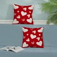 thumbnail image 3 of Valentines Pillow Covers 18x18 Inch Set of 2,Red White Love Heart Throw Pillows Case,Valentine''s Day Mother''s Day Anniversary Decorative Cushion Covers Farmhouse Outdoor Decor for Home Sofa Bed, 3 of 5